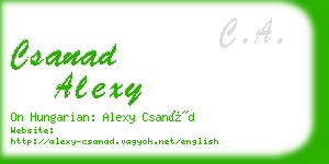 csanad alexy business card